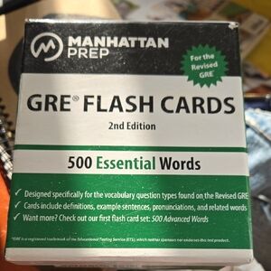 GRE Flash Cards - Green and White